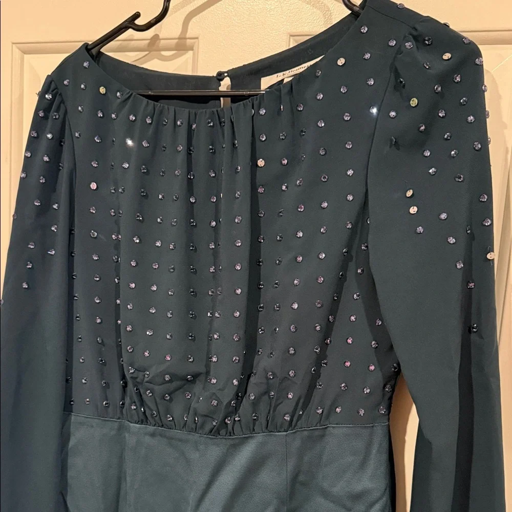 LK Bennett Dark blue Long Sleeve Dress with Studded Accents - Picture 5 of 11